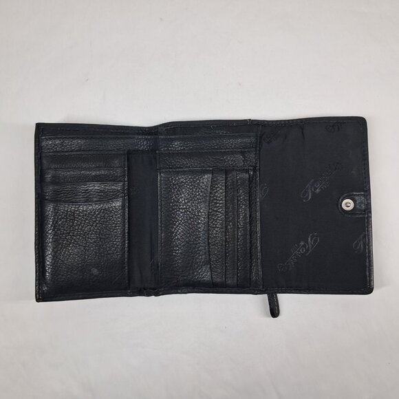 Fossil Black Soft Genuine Leather 3 Trifold Wallet - Picture 3 of 9